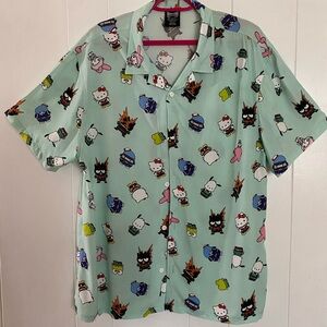 Hello Kitty Mint Green Button Down Shirt
